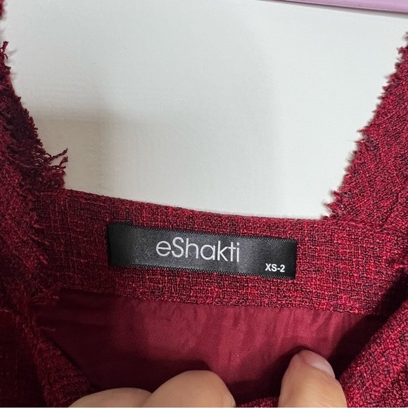 eShakti Cross-Hatch Suiting A-Line Dress 2 - Picture 3 of 9